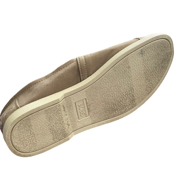 Skechers BOBS Shoes Womens 8.5 Slip On Flats Brown Tan Memory Foam Canvas - Picture 11 of 11